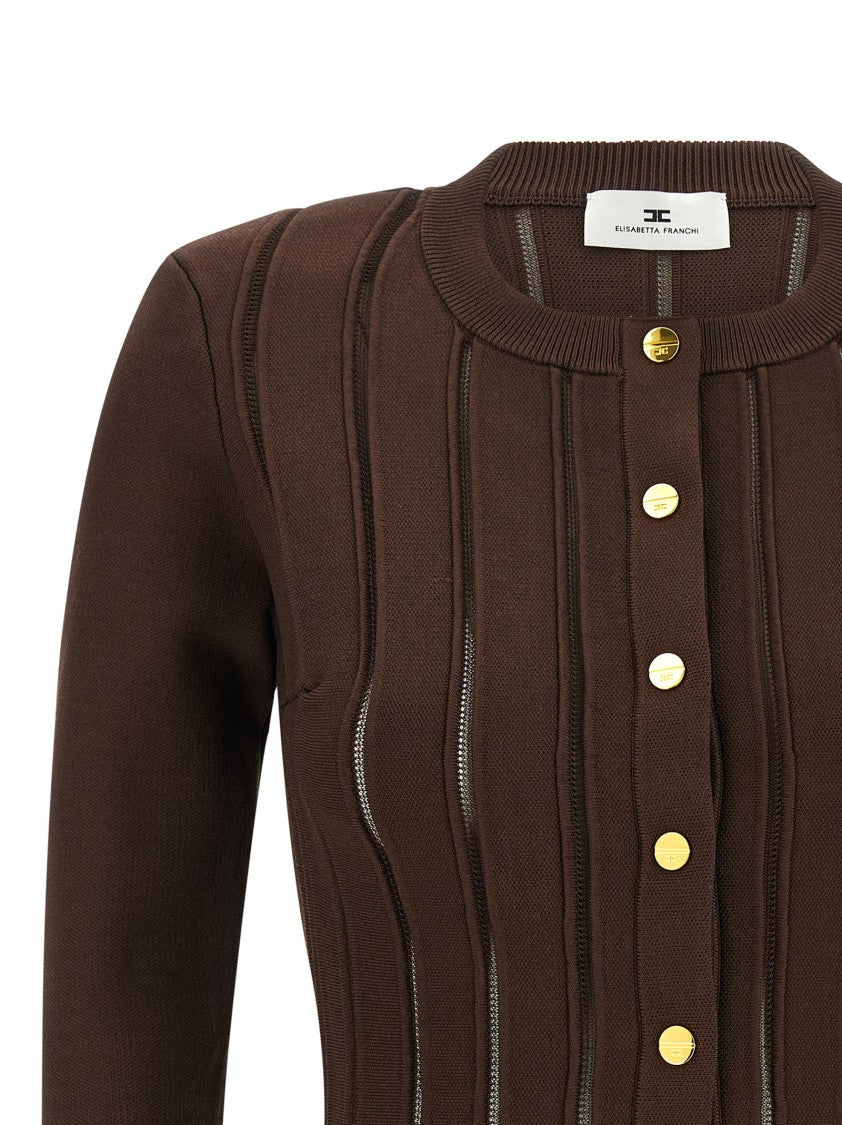 Elisabetta Franchi Cardigan Trama À Jour