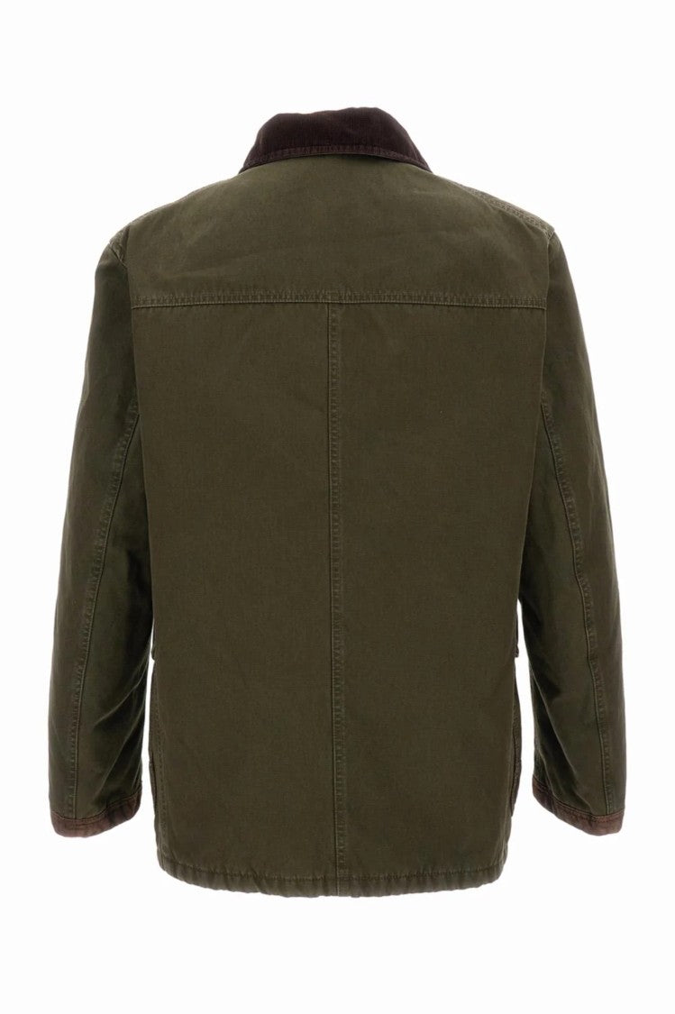 Fay Deep Green Cotton Jacket