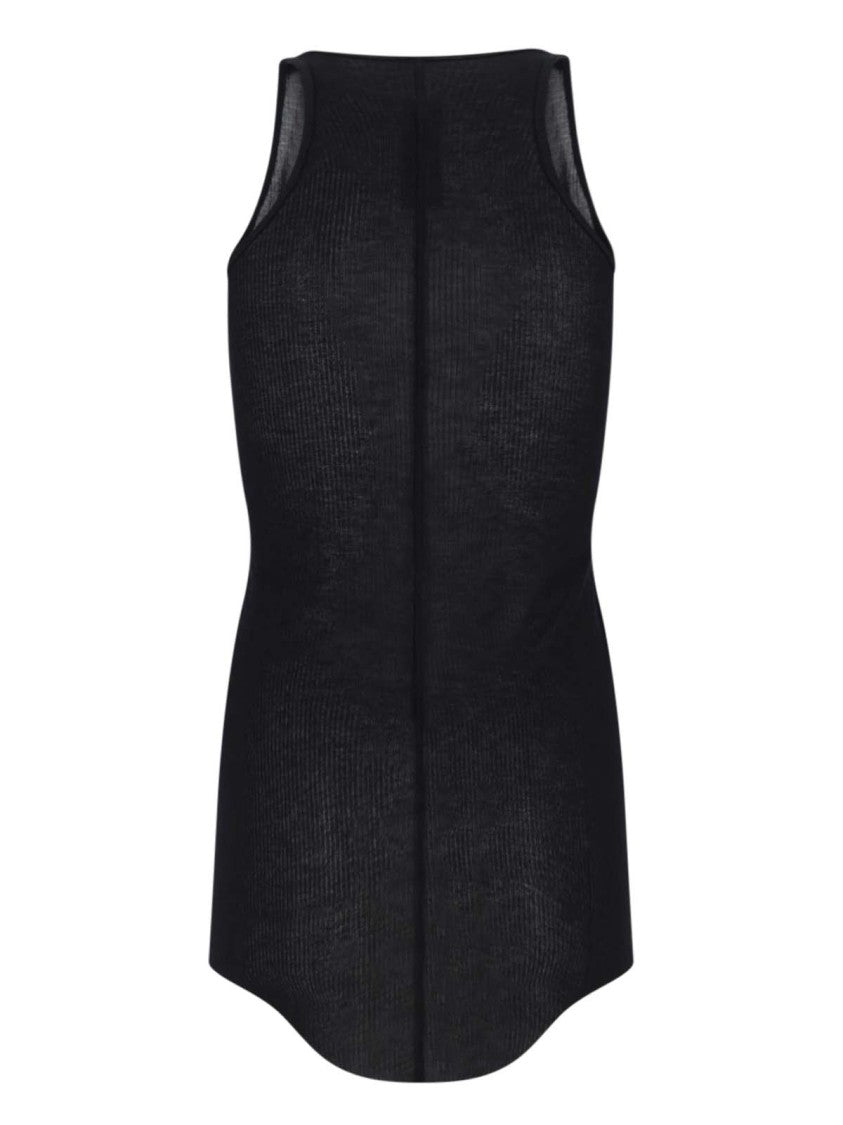 Rick Owens Ribbed Tank Top – Black
