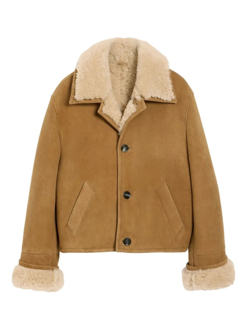 Ami Shearling Button-Up Jacket
