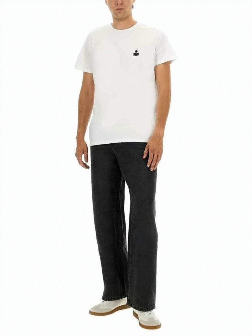 Isabel Marant Relaxed Fit Black Denim Pants With Five-Pocket Design