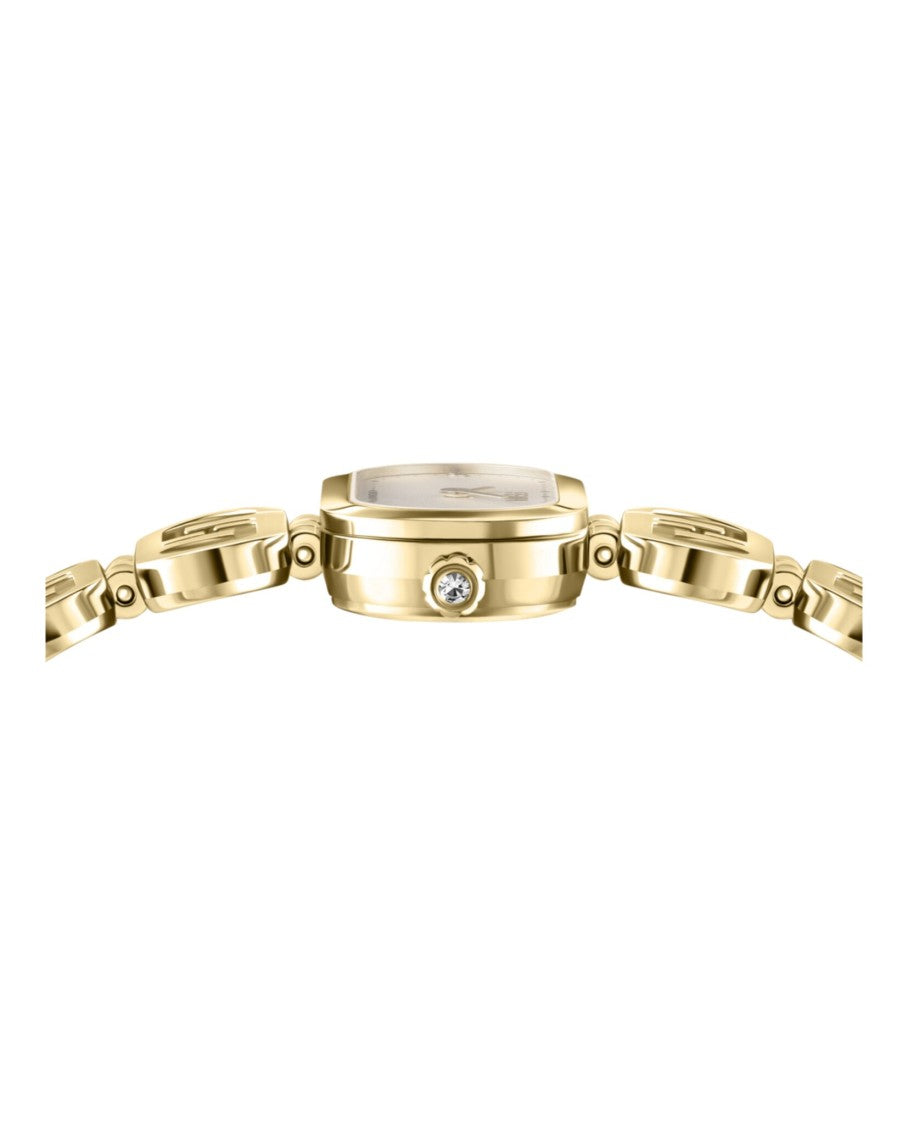 Fendi O'lock Diamond Watch With 14.8X28.3Mm Gold Case