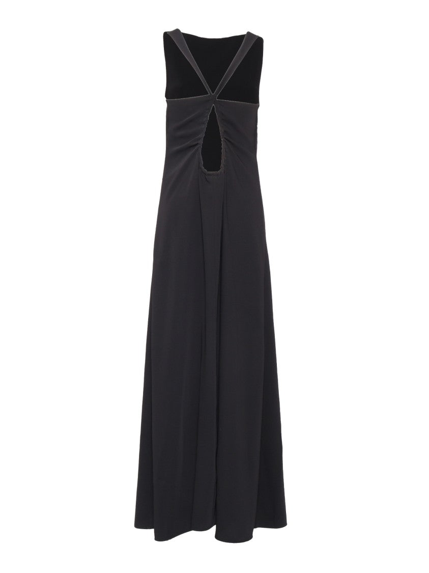 P.A.R.O.S.H. Maxi Dress With Unique Cut-Out Detail