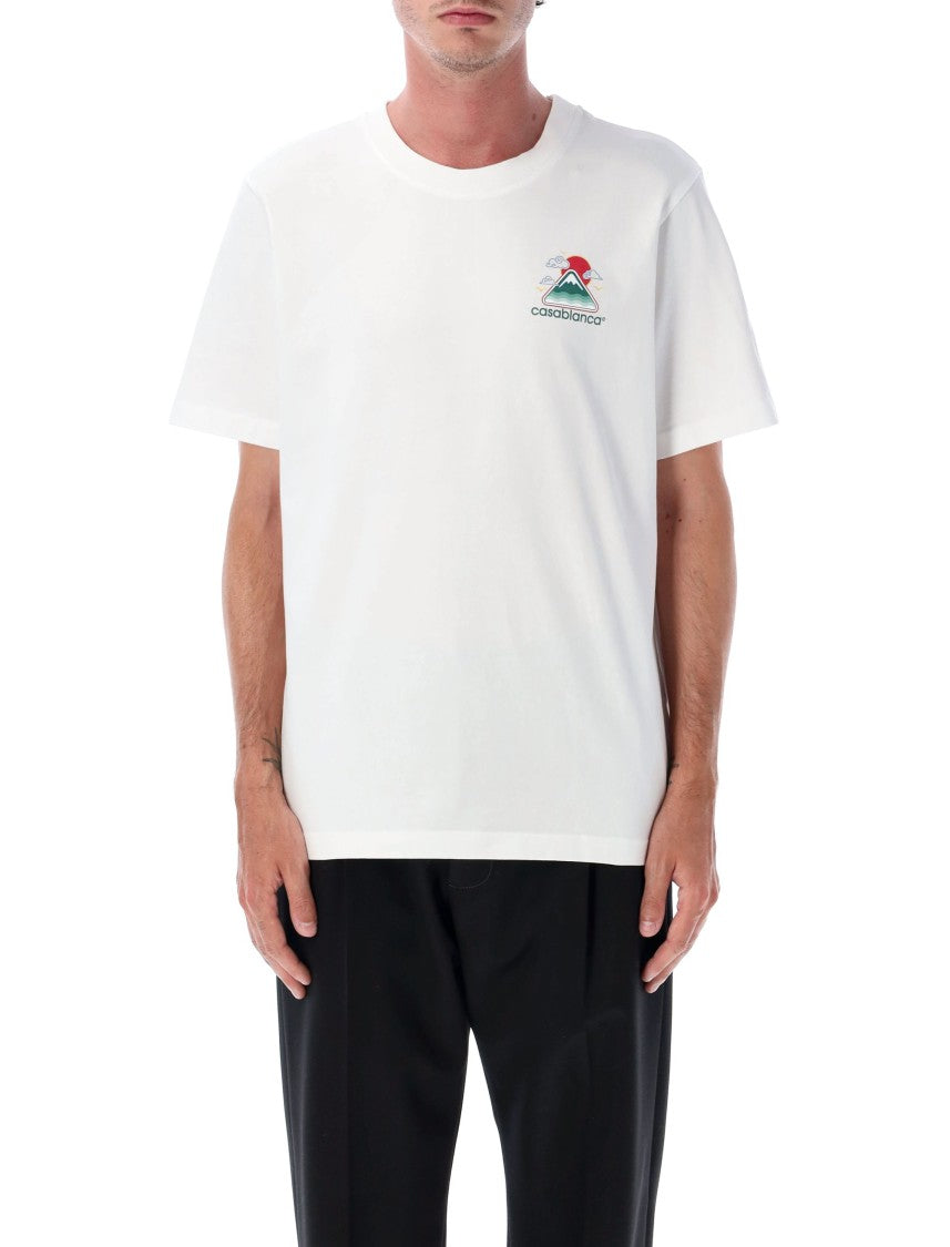 Casablanca Montagne Ondulée Screen Printed T-Shirt