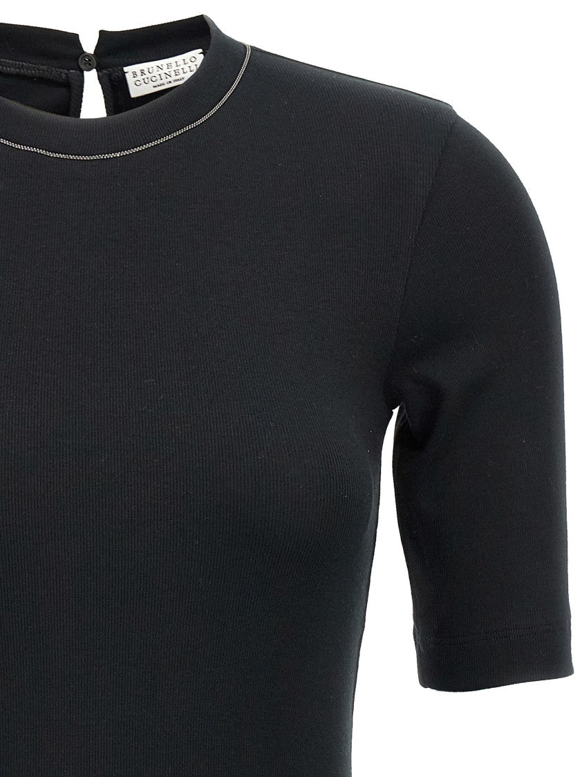 Brunello Cucinelli Monile Ribbed T-Shirt