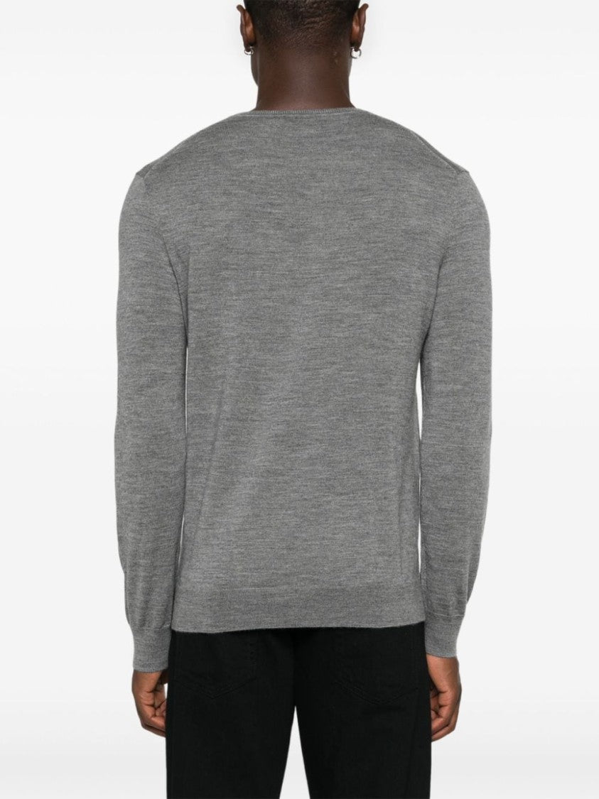 Polo Ralph Lauren Medium Grey Mélange Wool Sweater