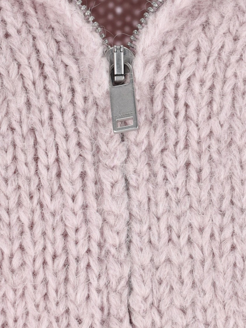Jil Sander Zip Knit Sweater – Pink