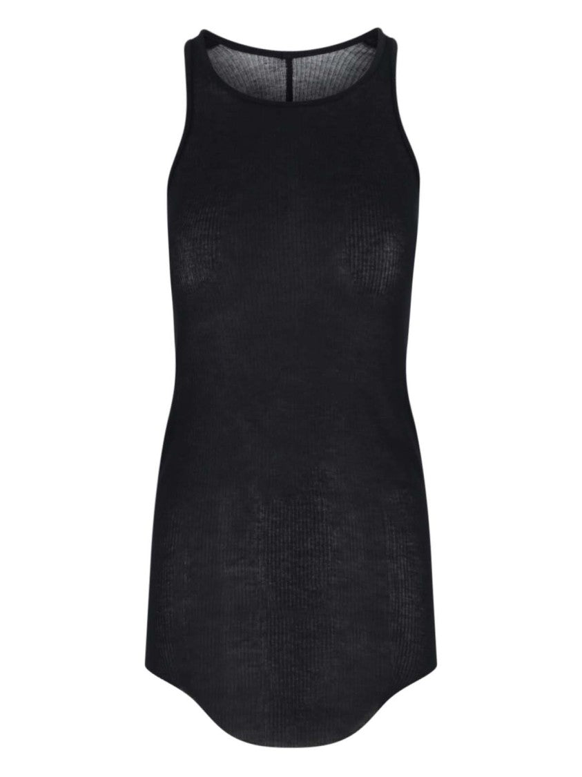 Rick Owens Ribbed Tank Top – Black