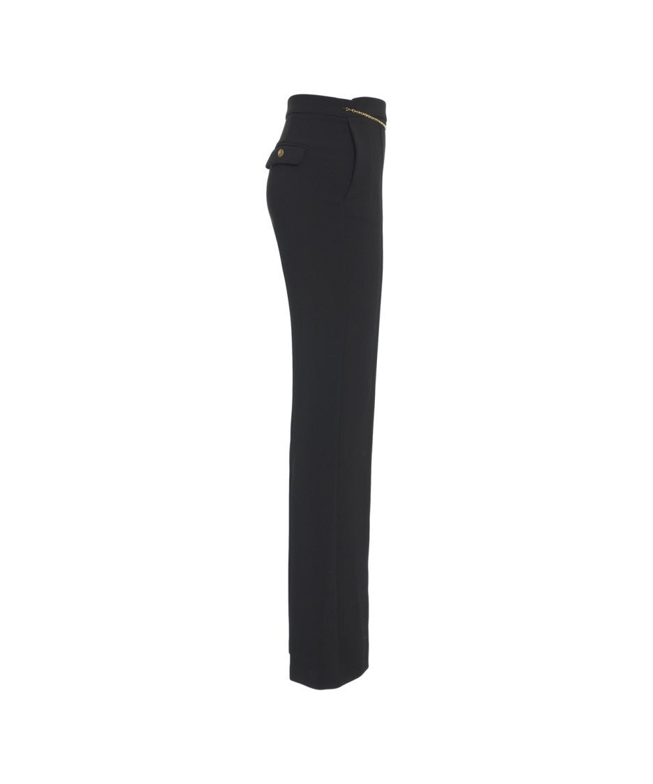 Elisabetta Franchi Trousers With Chain Detail