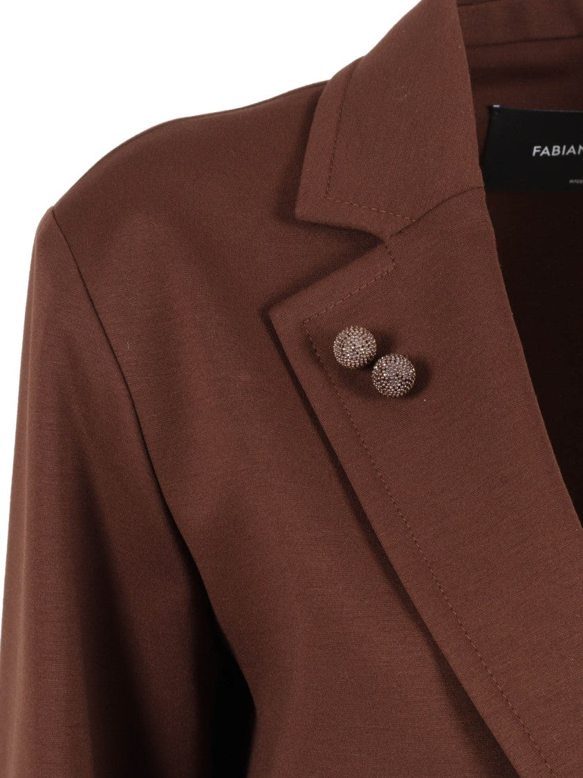Fabiana Filippi Single-Breasted Jersey Blazer With Tailored Fit