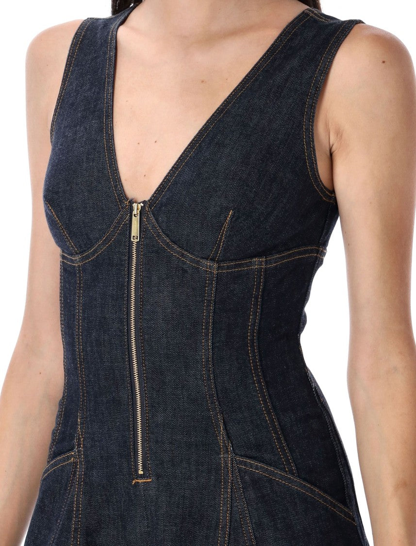 Self-Portrait Denim Mini Dress