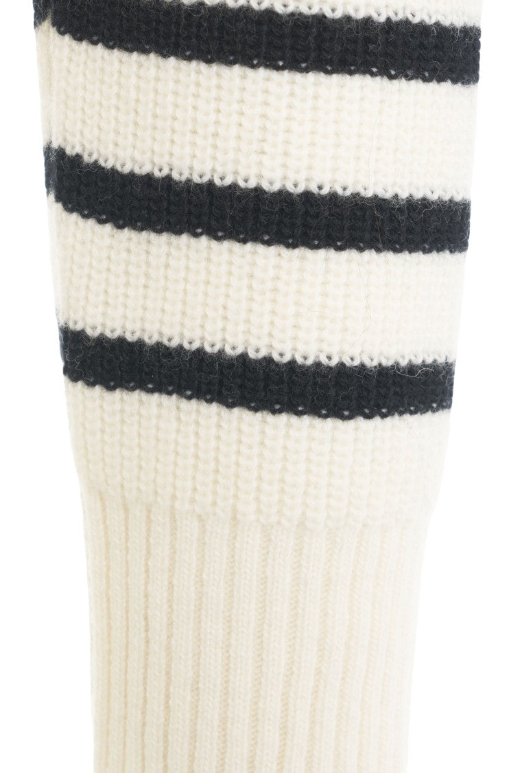 Roberto Collina Horizontal Stripe Knit Sweater With Ribbed Details