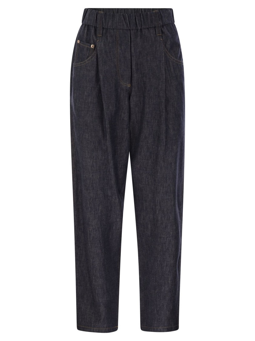 Brunello Cucinelli Lightweight Denim Five-Pocket Trousers