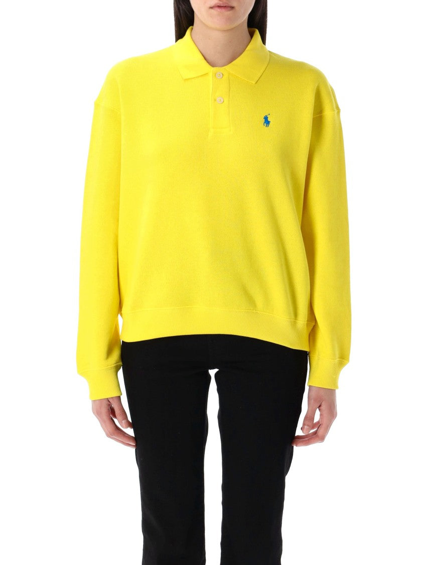 Polo Ralph Lauren Bright Yellow Long-Sleeve Polo Sweatshirt