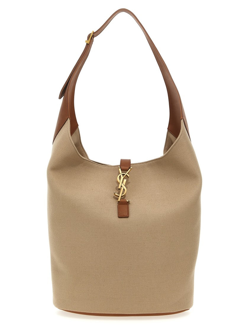 Saint Laurent Bucket-Style Shoulder Bag With Antiques Logo Closure