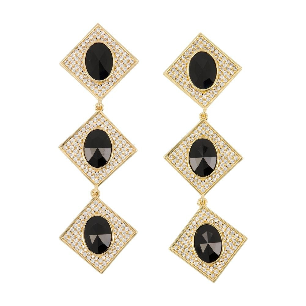 Self-Portrait Crystal Tiered Earrings