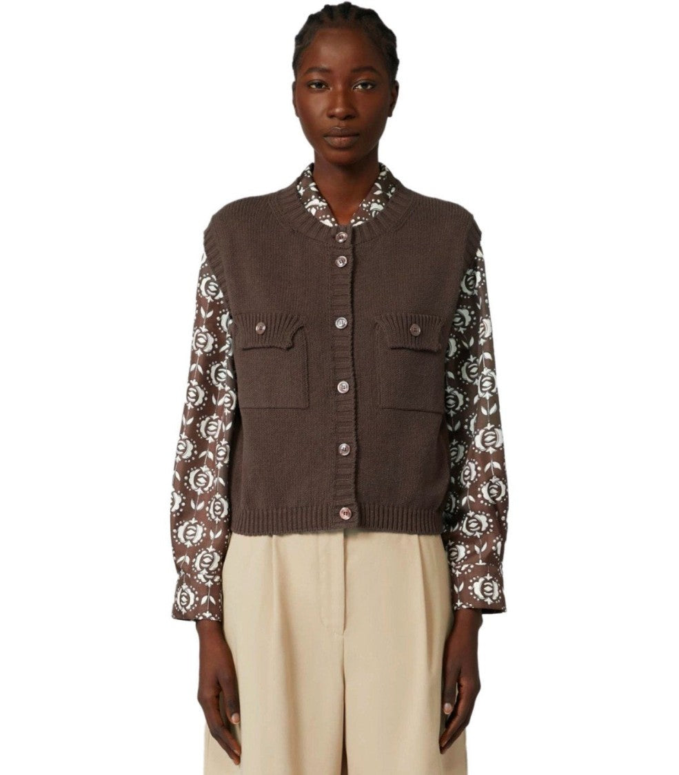 Max Mara Caprara Brown Knitted Vest
