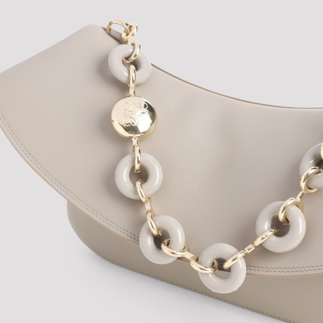 Loewe Ola Medium Bag With Curved Front Flap And Gold-Tone Chain