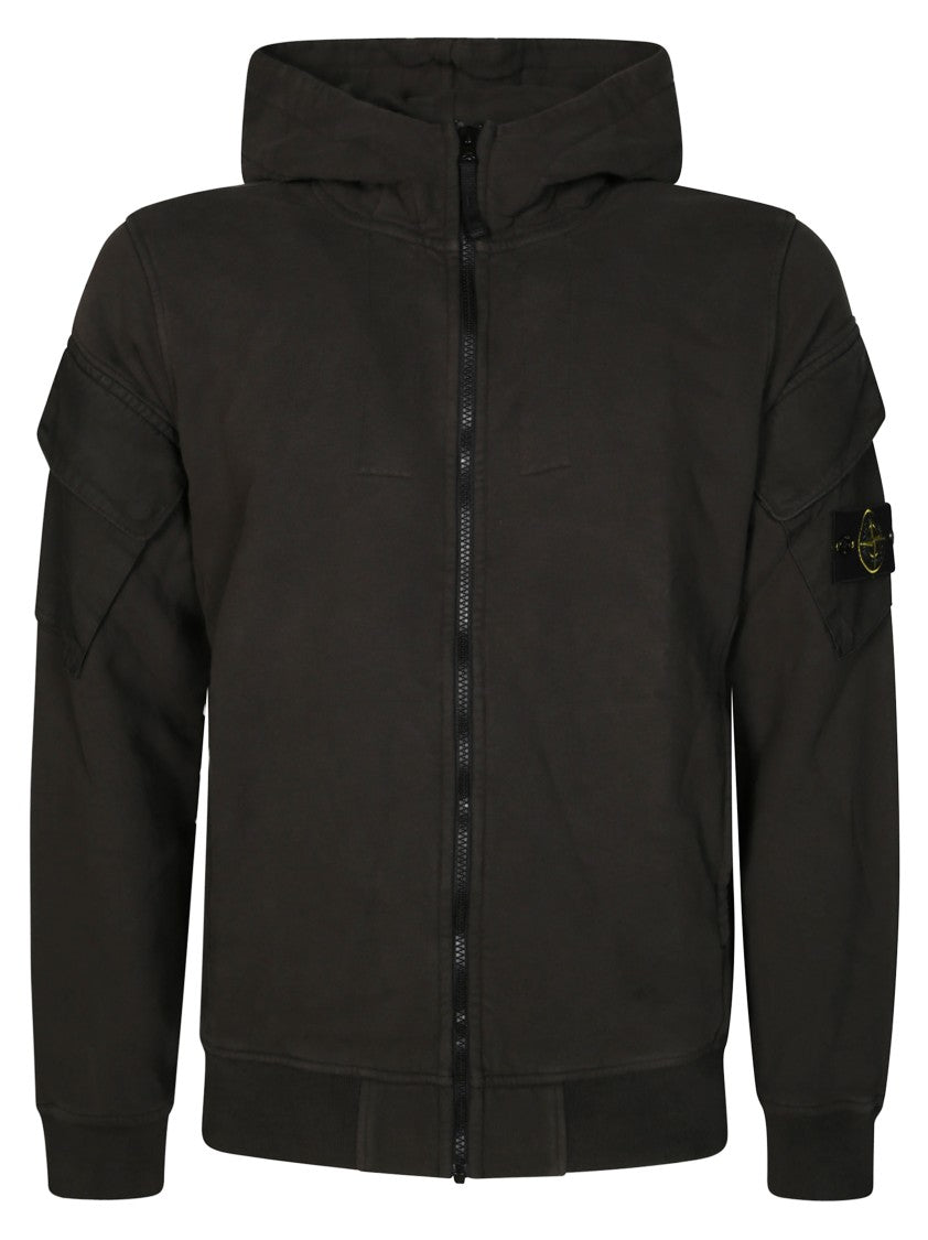 Stone Island Pullover Sweatshirt With Relaxed Fit And Ribbed Details