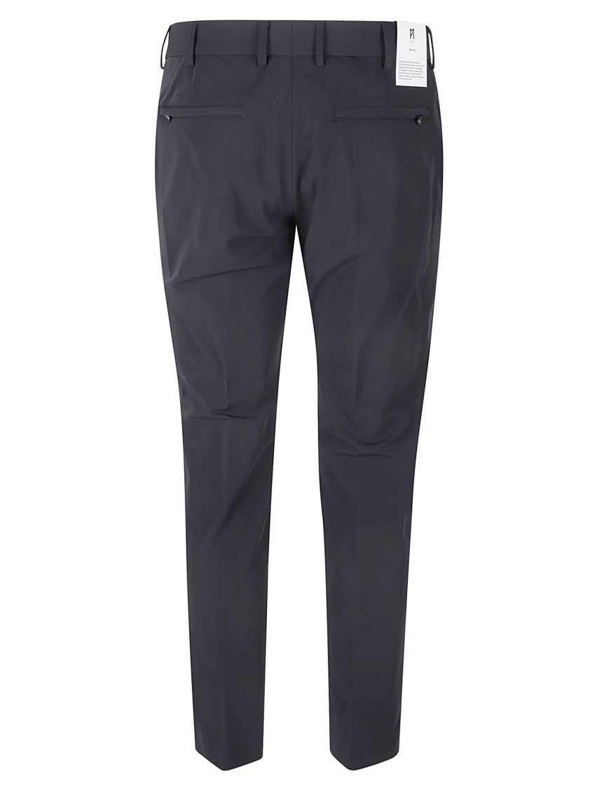 Pt Torino Straight-Cut Tailored Trousers With Concealed Closure