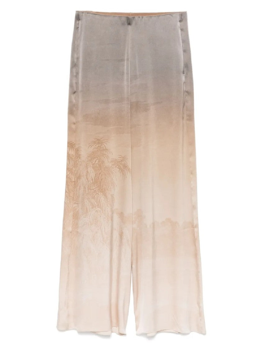 Pierre-Louis Mascia Wide-Leg Gradient Trousers With Landscape Print