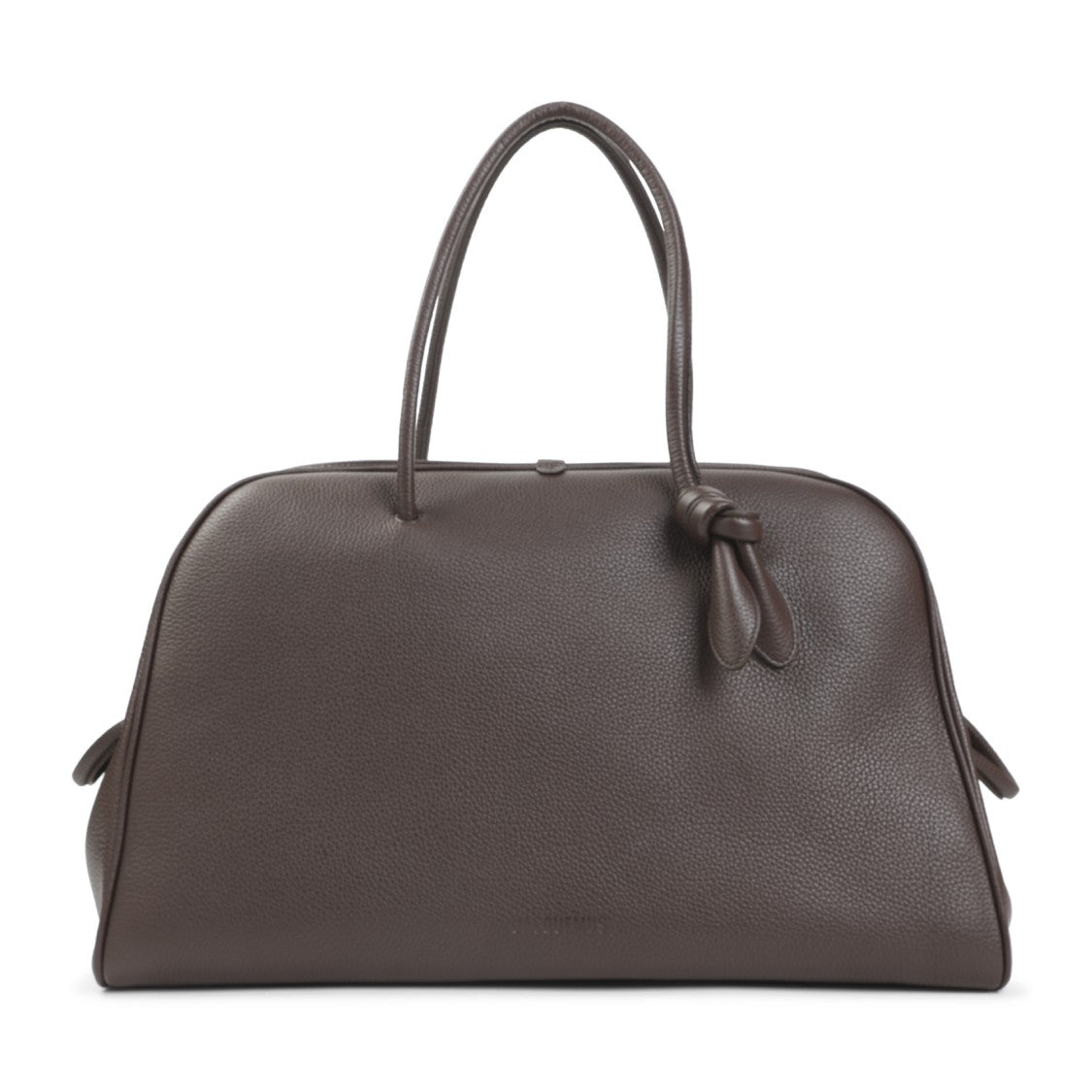 Jacquemus Brown Grained Leather Handbag With Minimalist Design