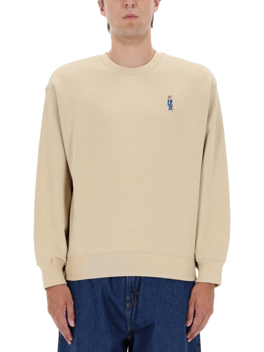 Maison Kitsuné Relaxed Fit Crew Neck Sweatshirt