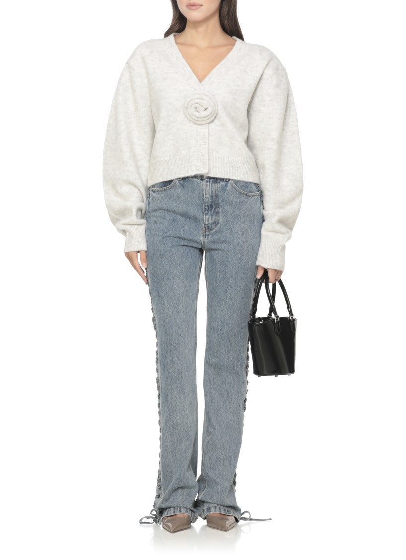 Rotate Laced Straight Leg Denim Jeans