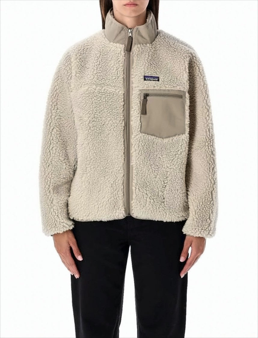 Patagonia Plush Fleece Jacket With High Collar