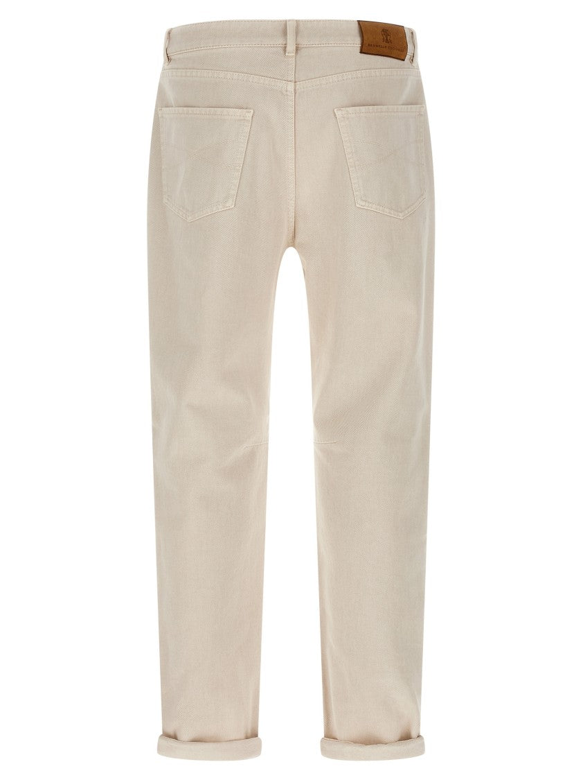 Brunello Cucinelli Garment-Dyed Comfort Cotton Denim Jeans