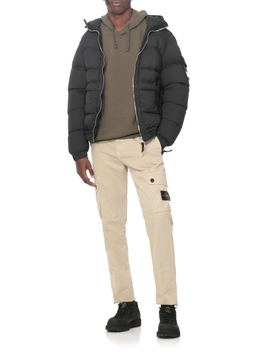 Stone Island Solid Green Cotton Hoodie