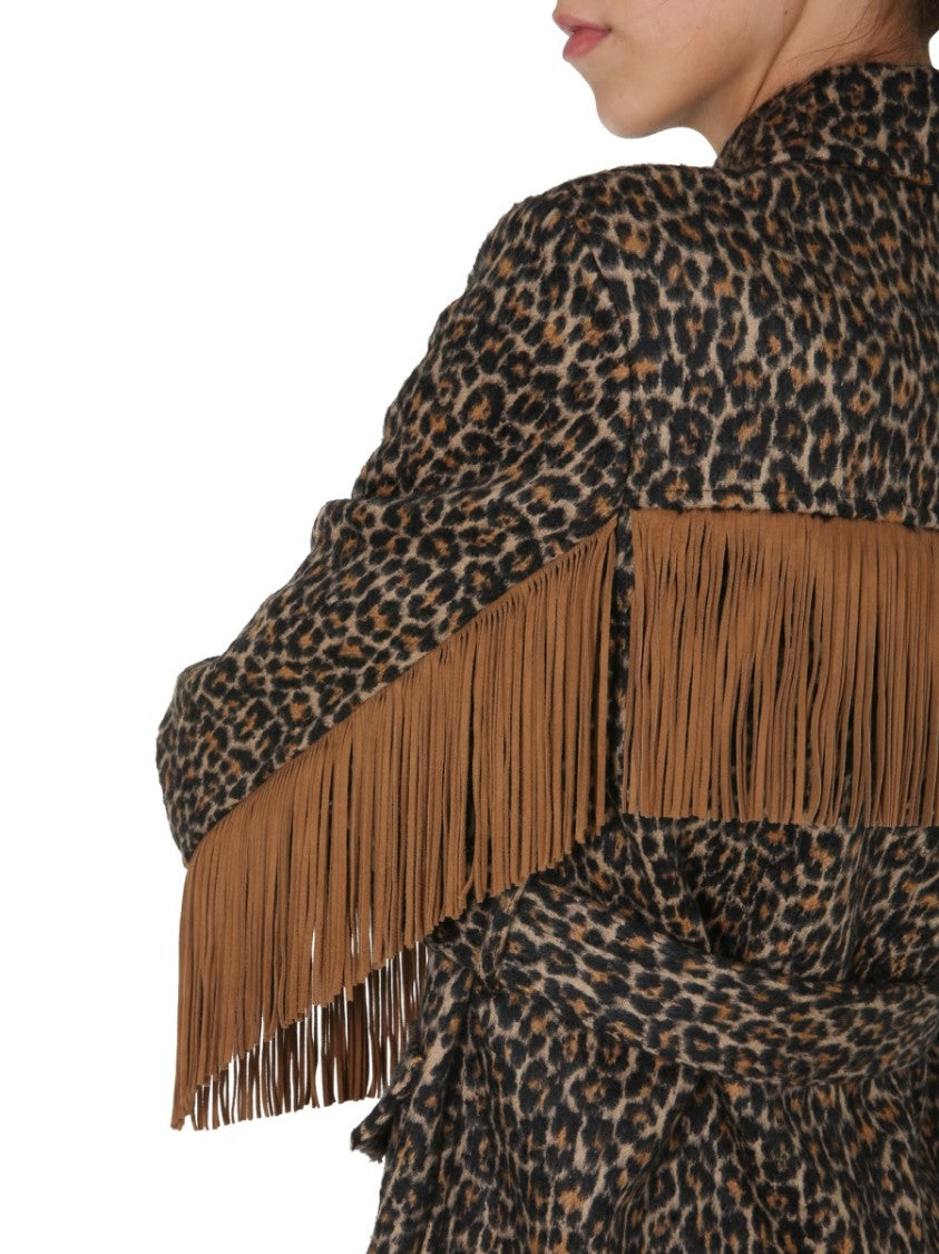 Saint Laurent Structured Leopard Print Jacket