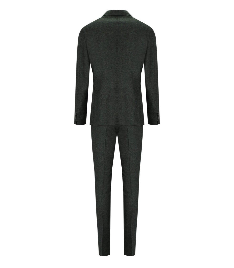 Manuel Ritz Dark Green Tailored Suit With Wide Lapel And Slim Fit Trousers