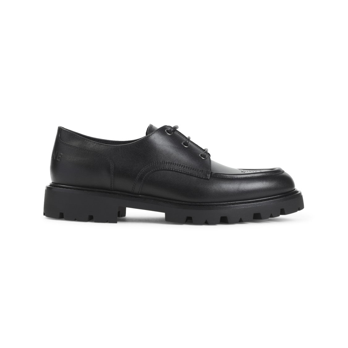 Celine Perforated Black Leather Derby Shoes