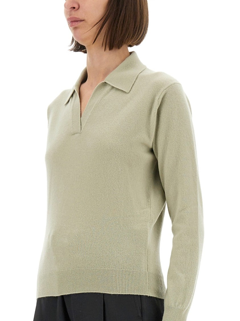 Maison Margiela Relaxed-Fit Virgin Wool Polo With Classic Collar