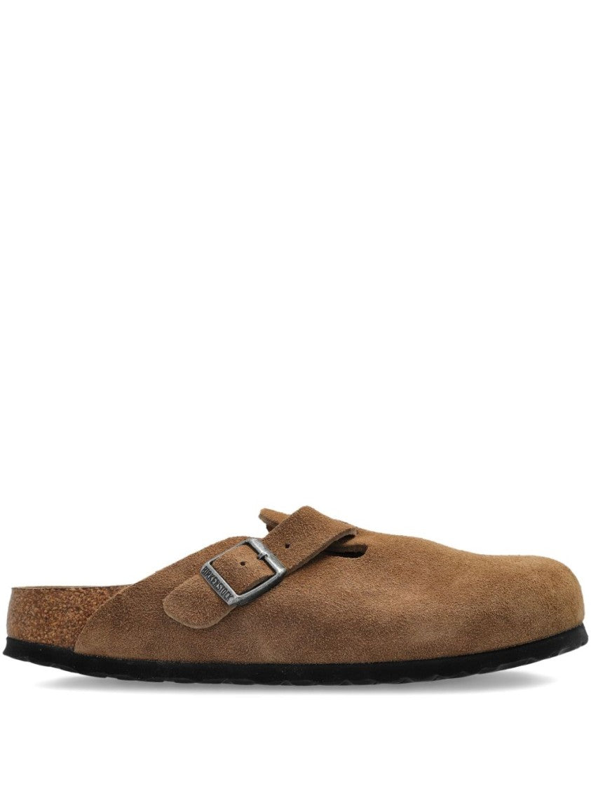 Birkenstock Brown Leather Sandals With Adjustable Buckle