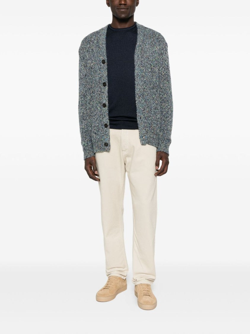 Daniele Fiesoli Timeless Blue Wool Sweater