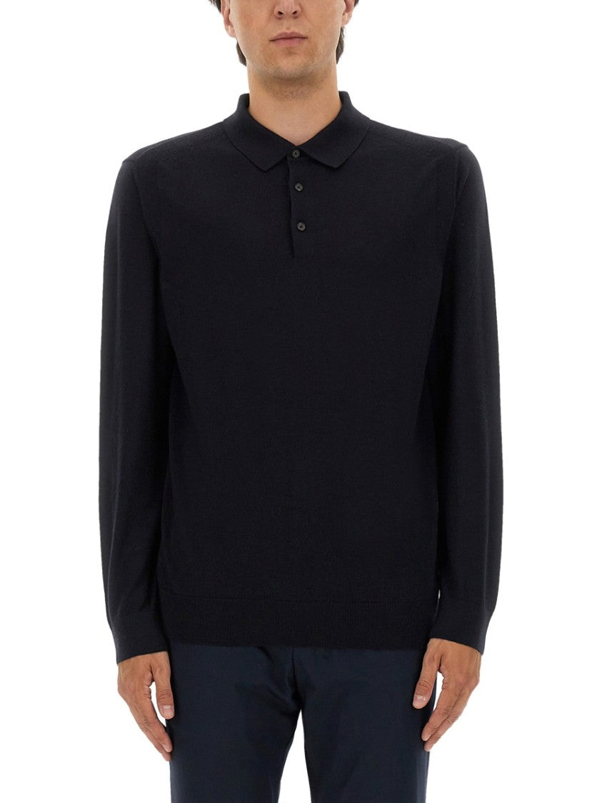 Boss Camel Classic Knitted Polo With Three-Button Placket