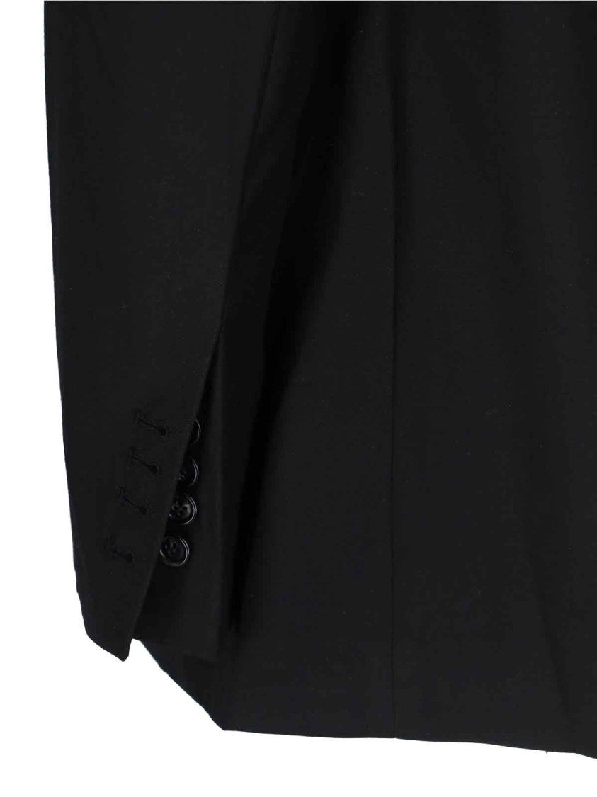 The Frankie Shop Single-Breasted Black Blazer With Classic Lapels