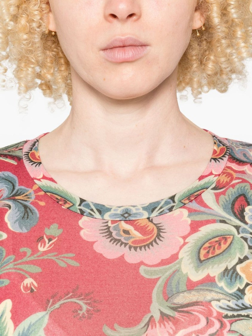 Etro Floral Pattern Long-Sleeved Knitwear Sweater