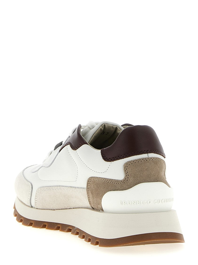 Brunello Cucinelli Leather And Suede Sneakers