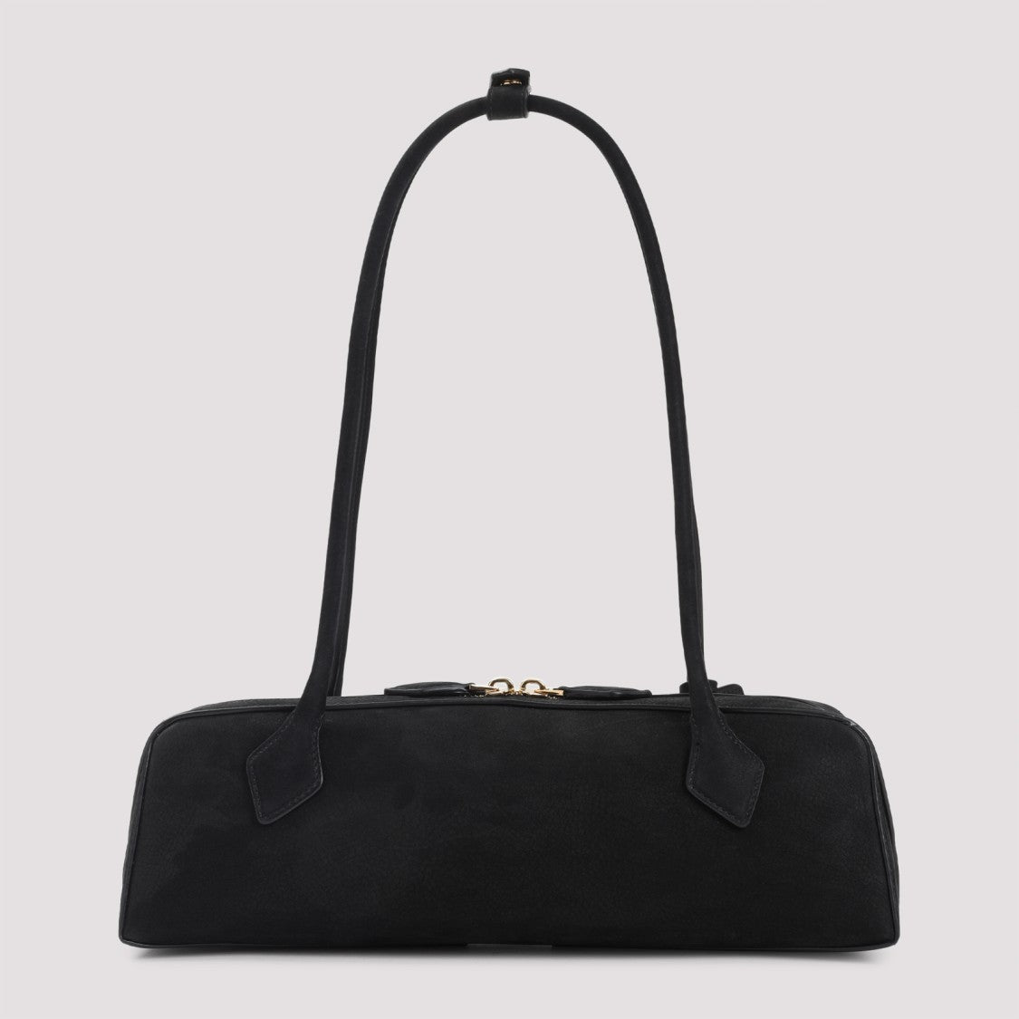 Alaïa Teckel Shoulder Bag In Black Nabuk Calf Leather