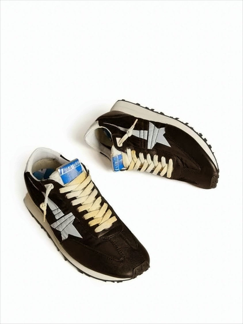 Golden Goose Low-Top Sneakers With Star Accents And Blue Label