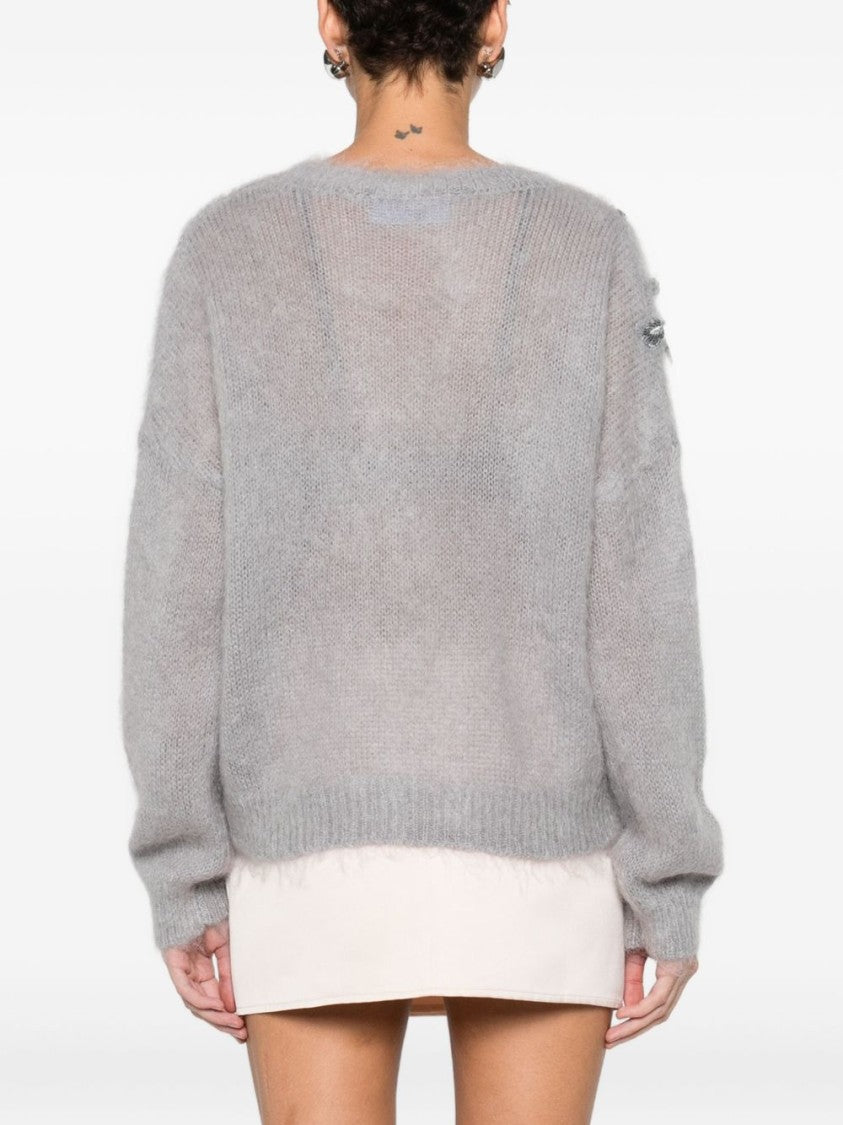 Blugirl Classic Knit Sweater With Versatile Grey Shade