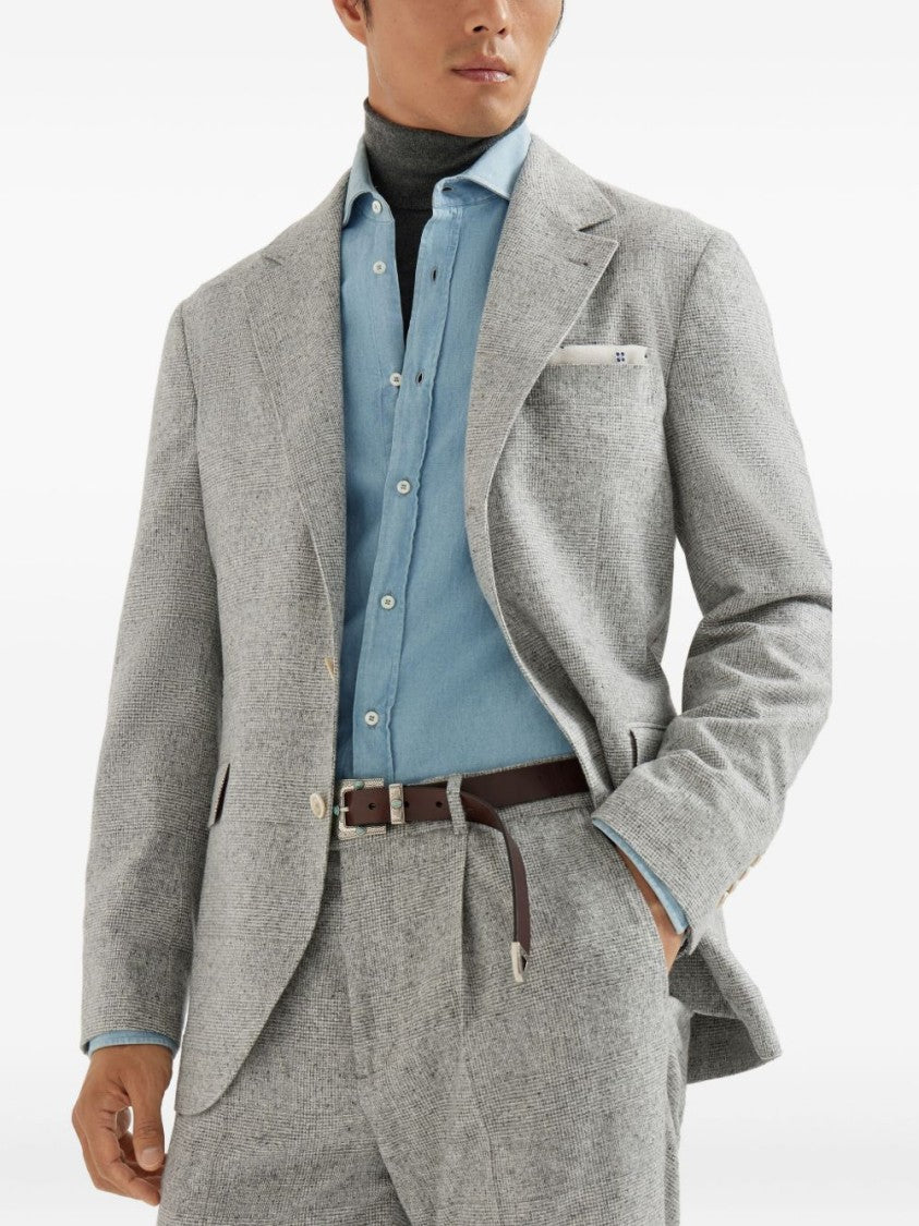 Brunello Cucinelli Deconstructed Grey Blazer