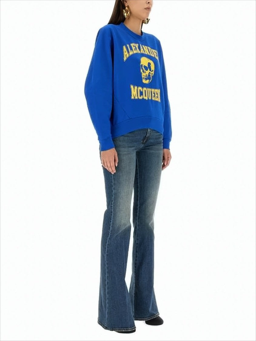 Alexander Mcqueen Long-Sleeve Sweatshirt With Iconic Skull Graphic