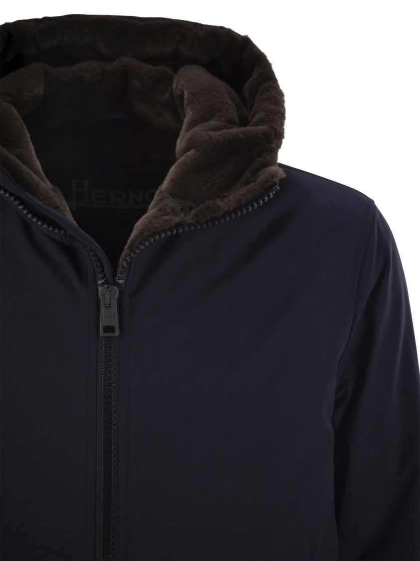 Herno Hooded Padded Parka With Two-Way Zip