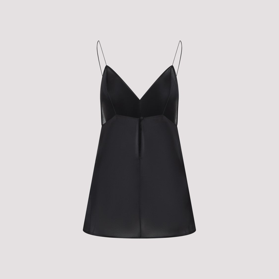 Khaite Deep V-Neck Silk Top With Spaghetti Straps