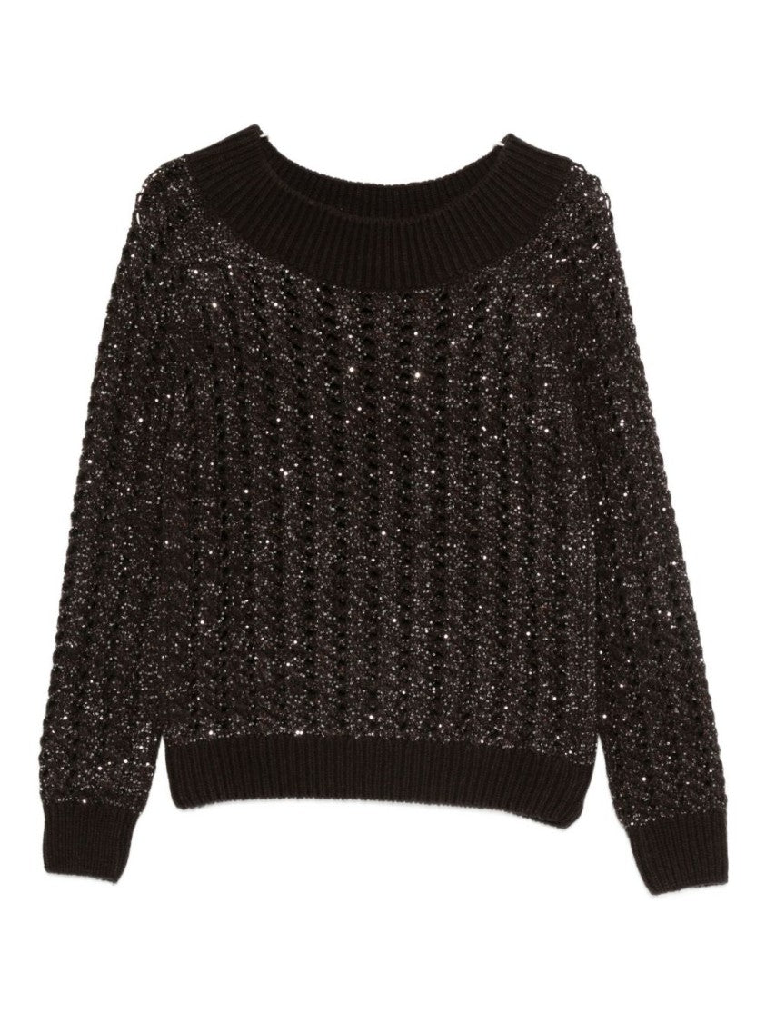 Dexterior Textured Knit Sweater With Subtle Sparkle