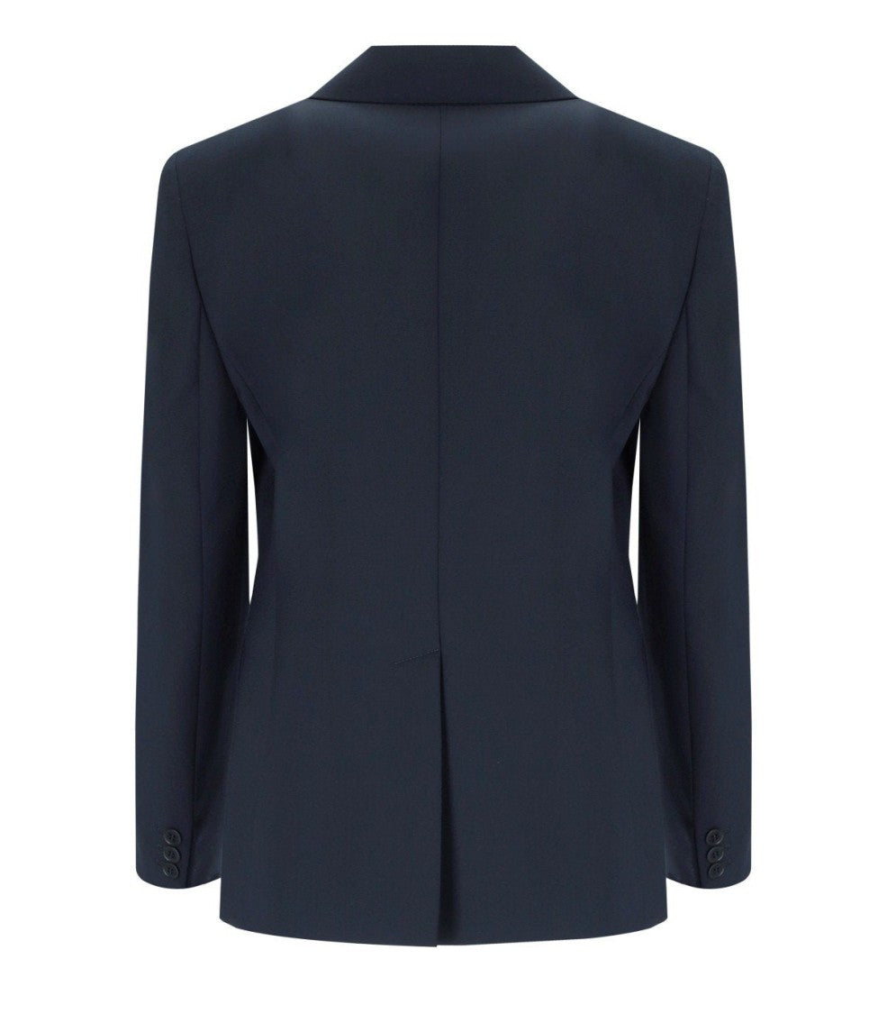 Max Mara Lamine Blue Single-Breasted Blazer